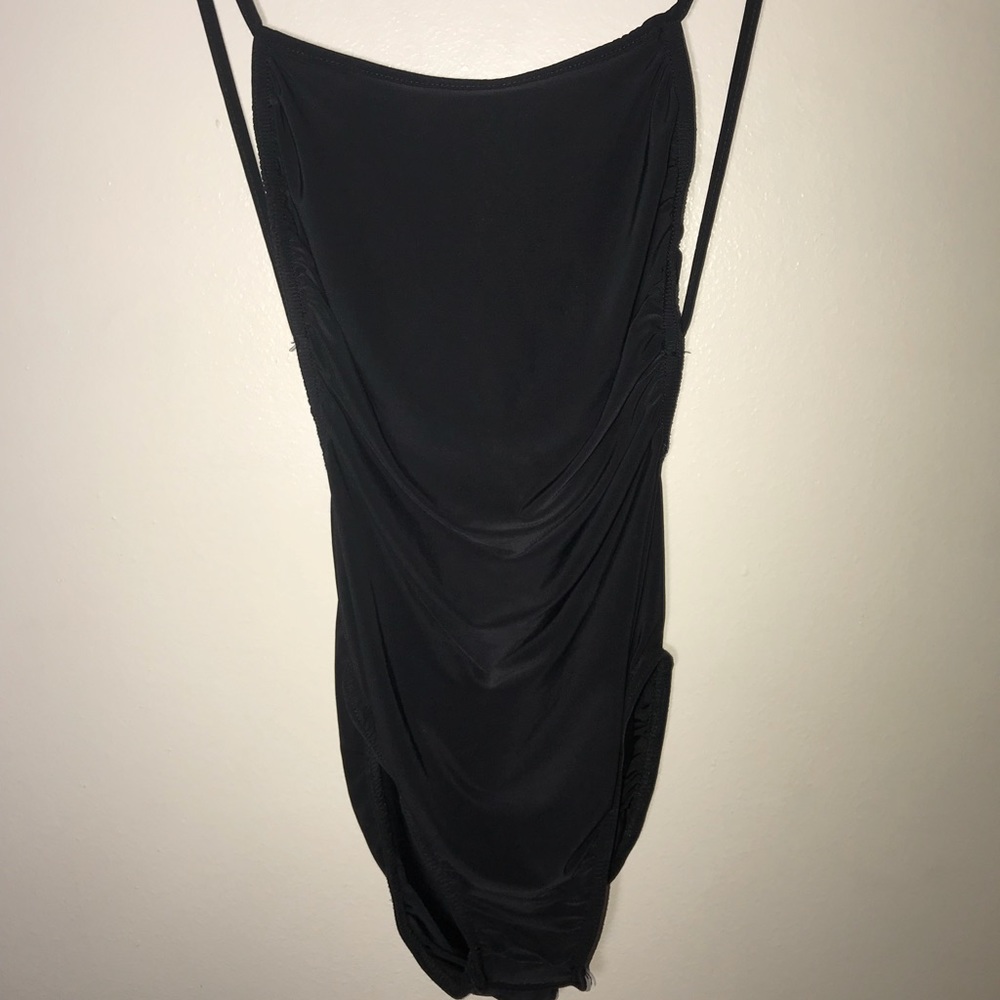 Black Open Back Bodysuit | Size 4
